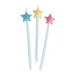 Star Birthday Candles - Set of 3