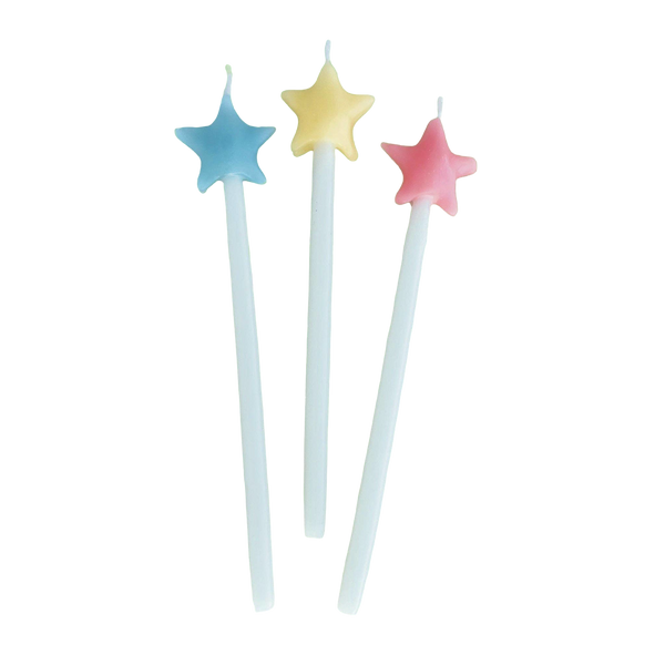 Star Birthday Candles - Set of 3