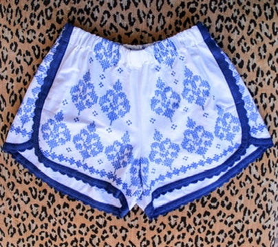Embroidered Italian Dolphin Shorts - One of a Kind