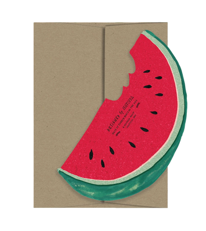 Watermelon Die Cut Card