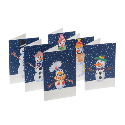 Make Your Own Christmas Cards Set - Snowman