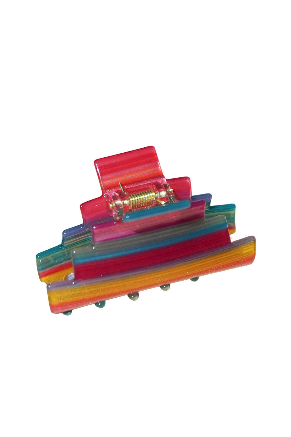 Rainbow Stripe Claw Clip