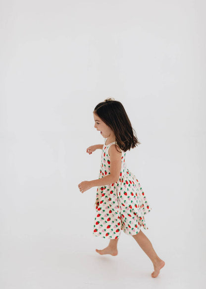 Sleeveless Twirl Dress - Strawberry Blush