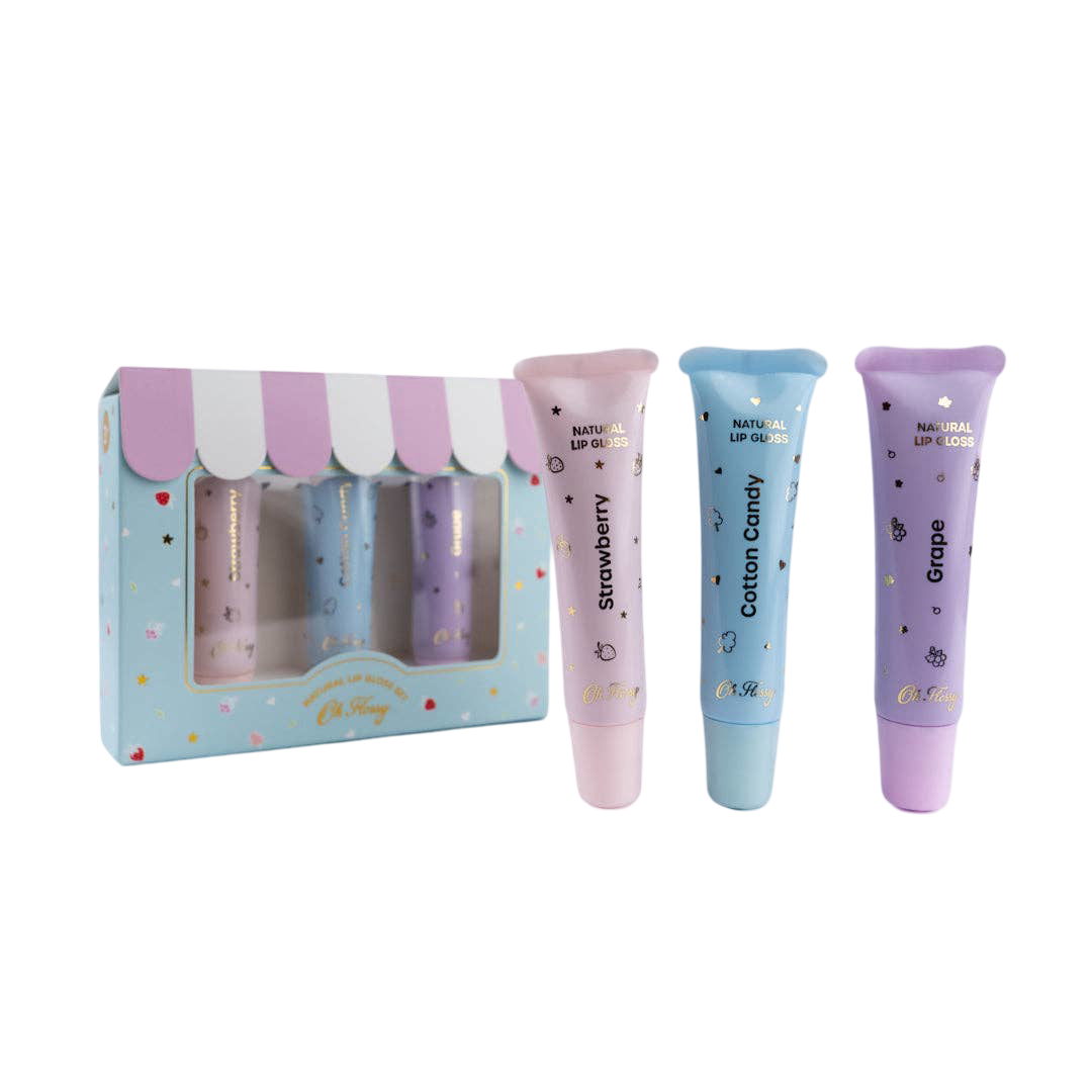 Natural Lip Gloss - Set of 3