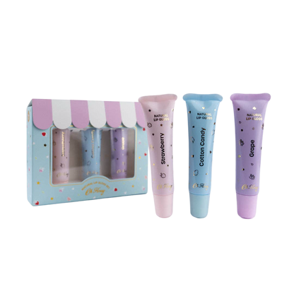 Natural Lip Gloss - Set of 3