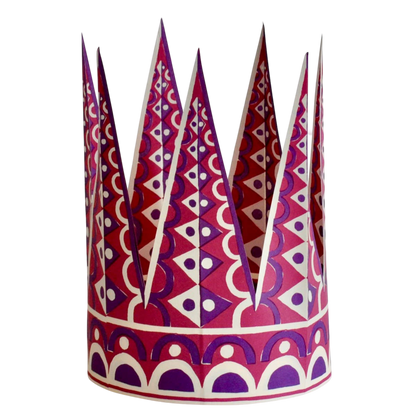 Set of Six Fabulous Paper Party Crowns