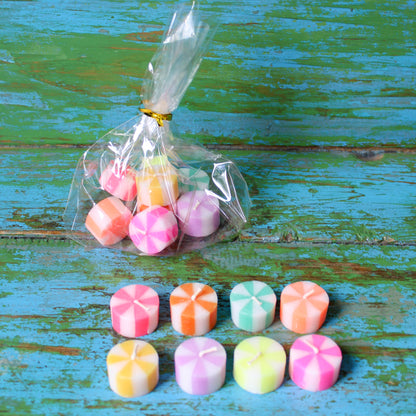 Candy Mini Tea Light Candles - Set of 8