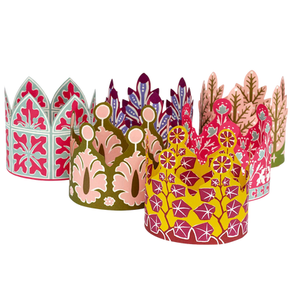 Set of Six Paper Party Coronets