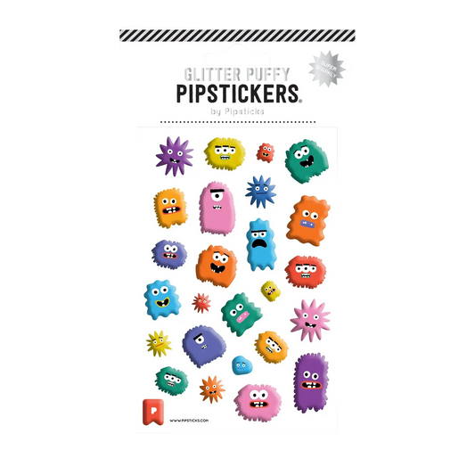 Mildly Monstrous Glitter Puffy Stickers
