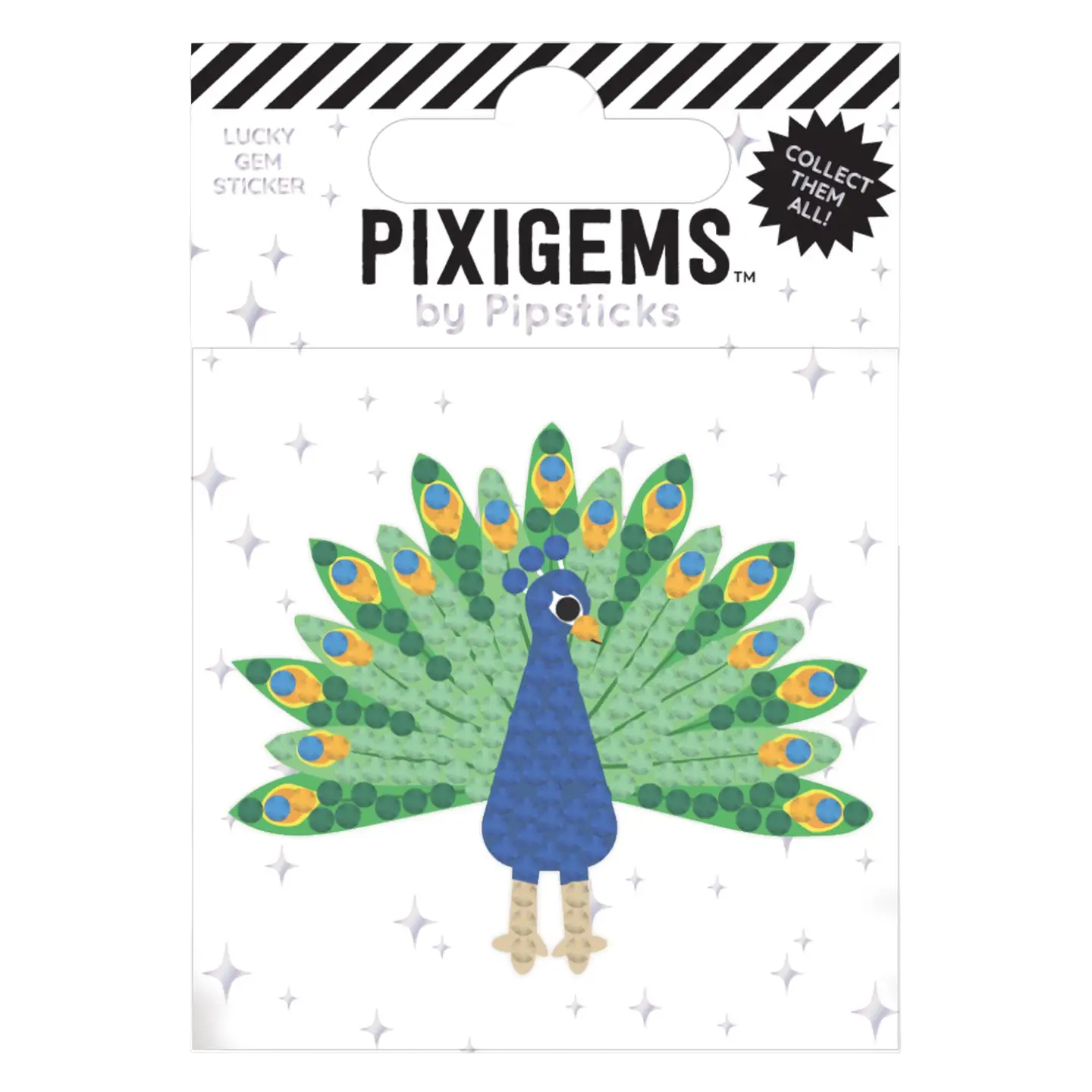 Pinky Peacock Pixigem Sticker