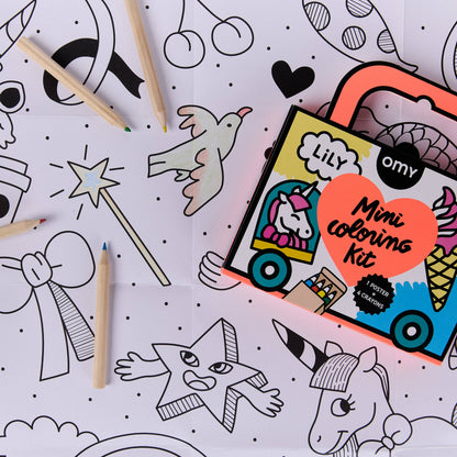 Mini Coloring Book Kit - Unicorn