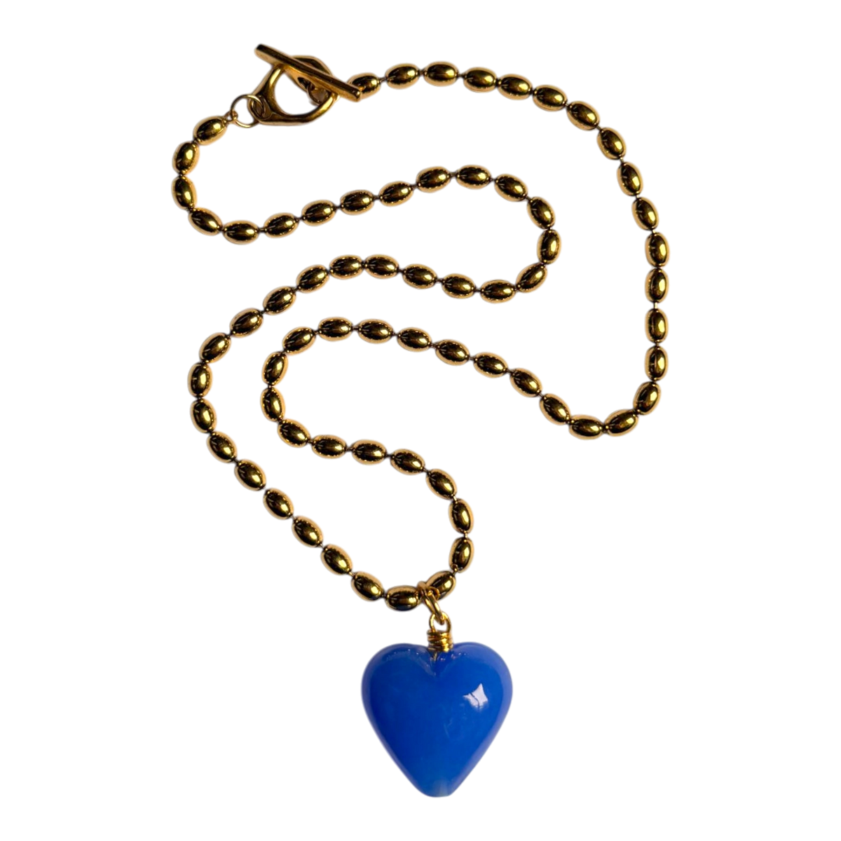 Bacio Murano Glass Heart Necklace