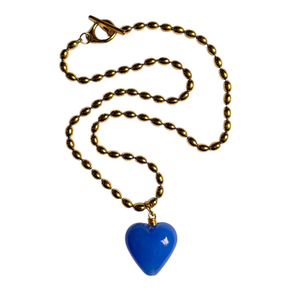 Bacio Murano Glass Heart Necklace