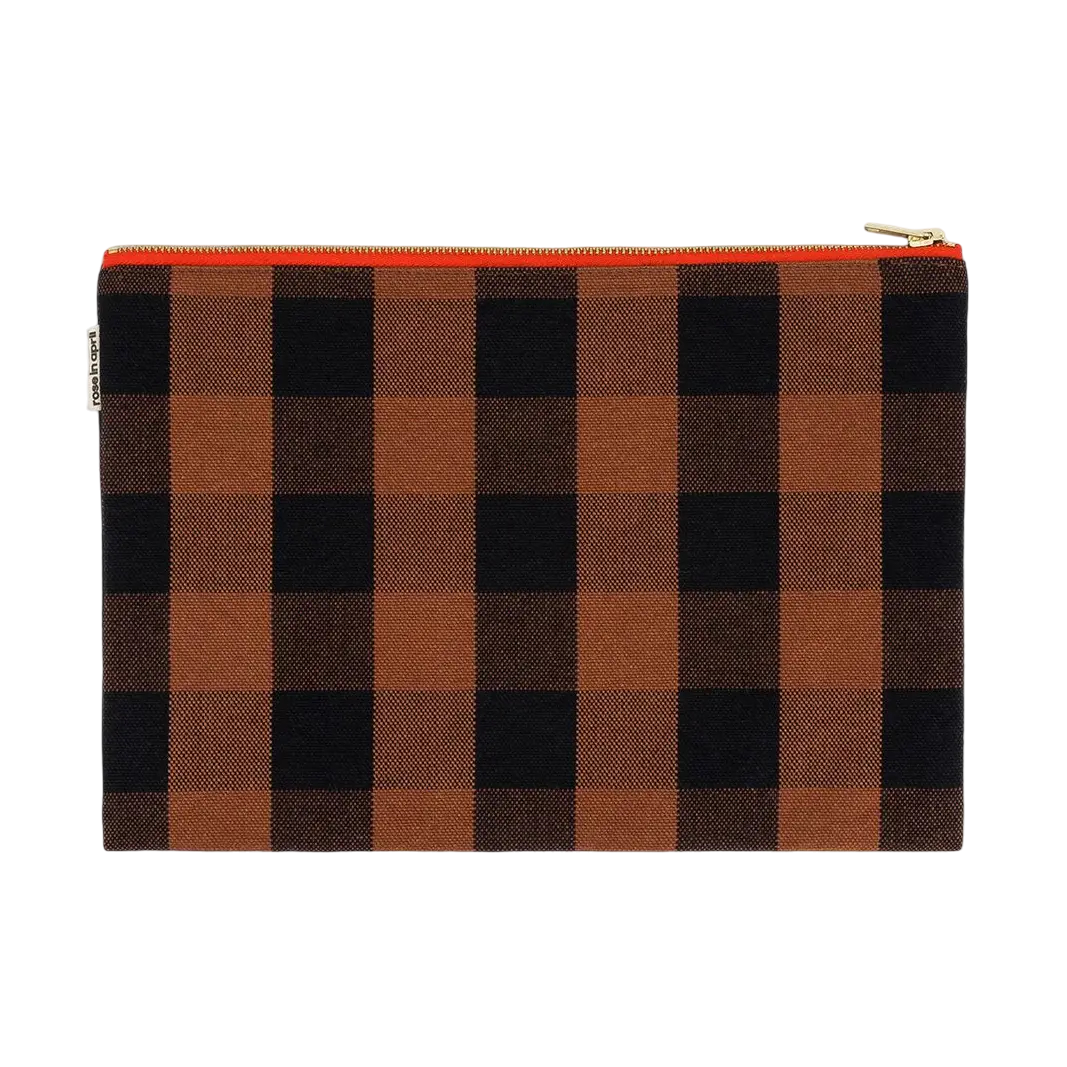 Large Zip Pouch - Gingham