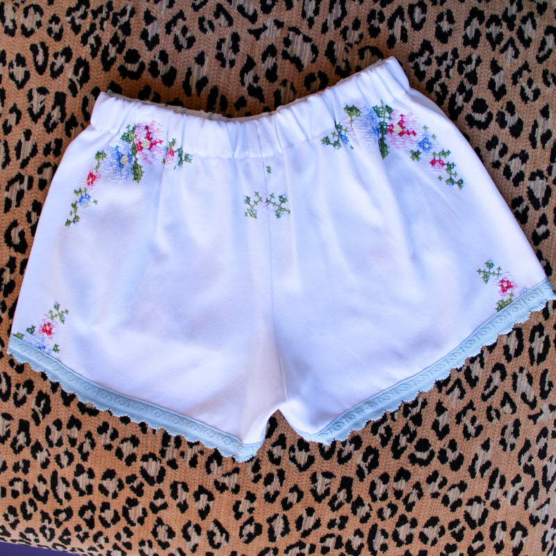 Embroidered Italian Dolphin Shorts - One of a Kind