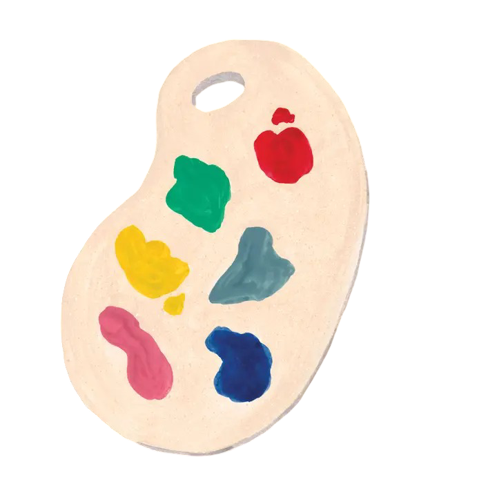 Color Palette Die Cut Card