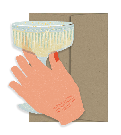 Coupe Chin-Chin Die Cut Card