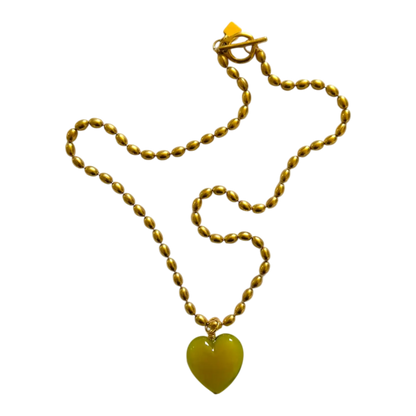 Bacio Murano Glass Heart Necklace