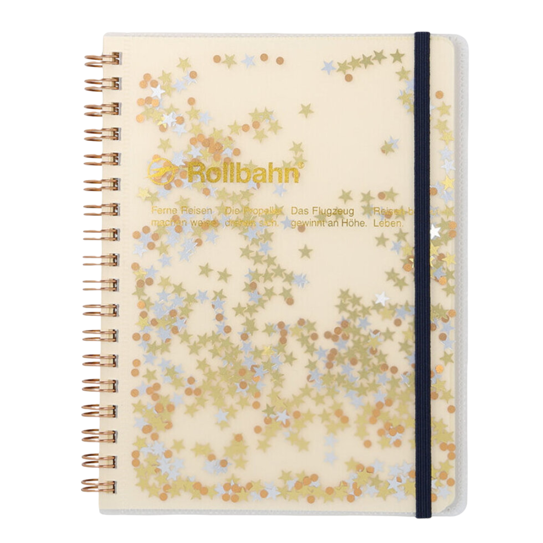 Rollbahn Spiral Glitter Stars Notebook