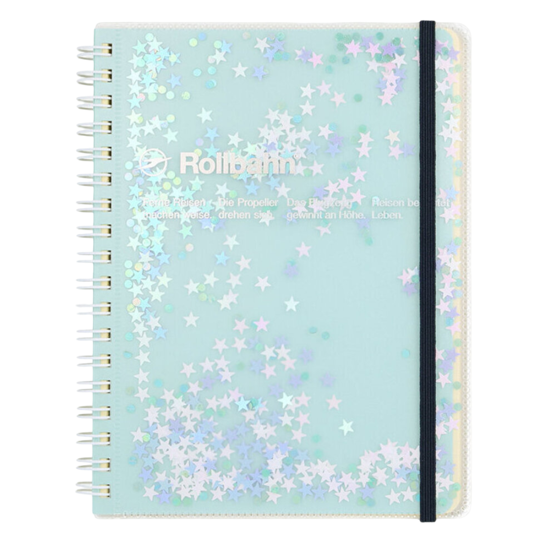 Rollbahn Spiral Glitter Stars Notebook