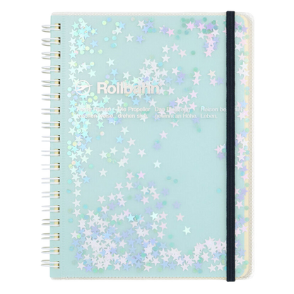 Rollbahn Spiral Glitter Stars Notebook