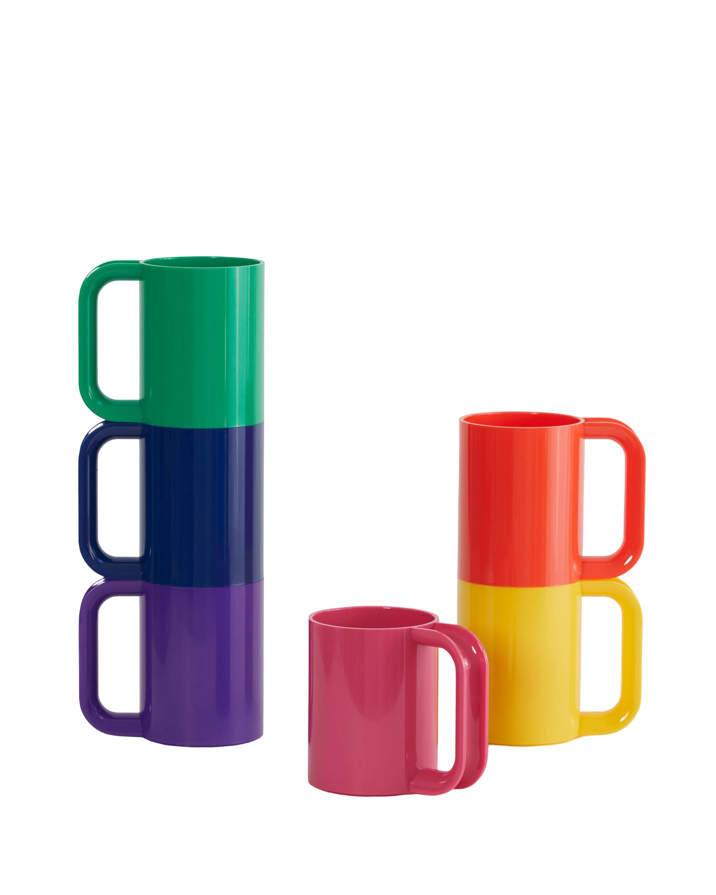 Rainbow Stackable Mugs - Set of 6