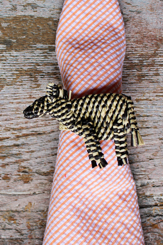 Woven Napkin Ring - Zebra
