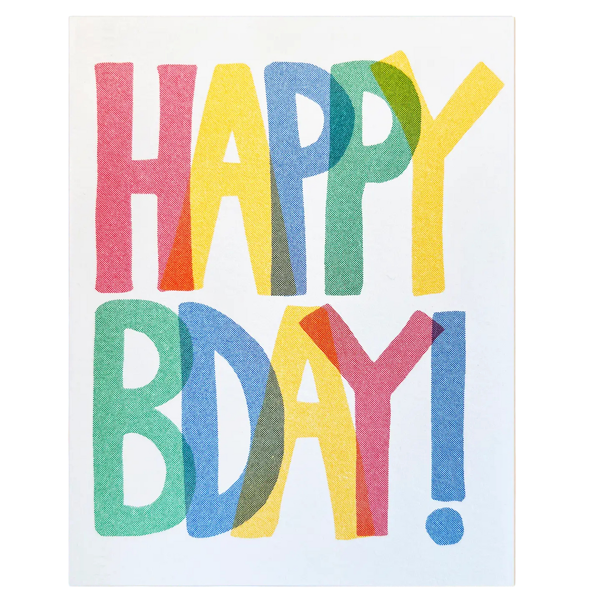 Happy B-Day Primary Colors Card