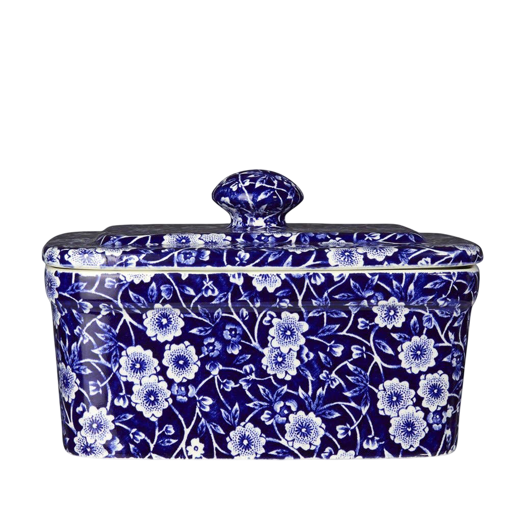 Blue Calico Butter Dish