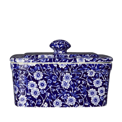 Blue Calico Butter Dish