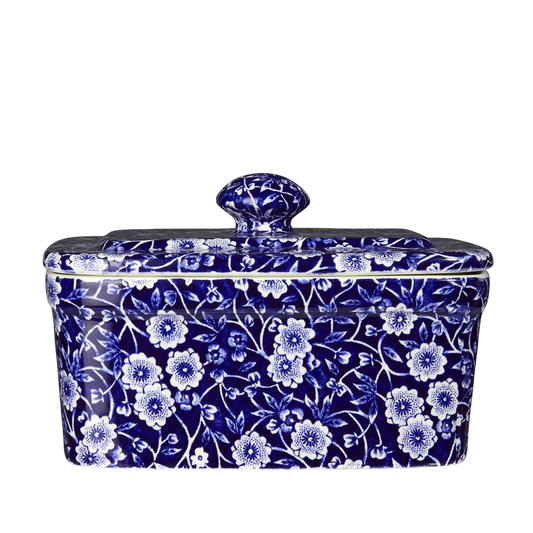 Blue Calico Butter Dish
