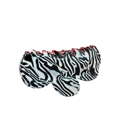 Scallop Claw Clip - Zebra Swirl