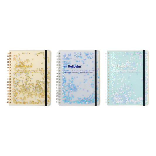 Rollbahn Spiral Glitter Stars Notebook