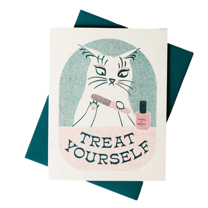 Treat Yourself Risograph Card