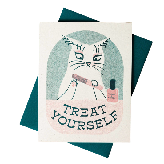Treat Yourself Risograph Card