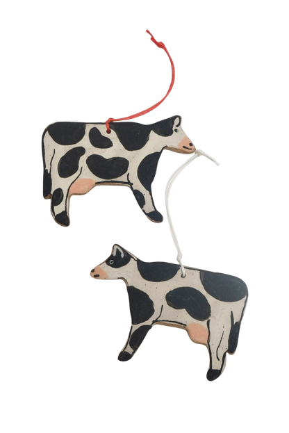 Ceramic Cow Ornament