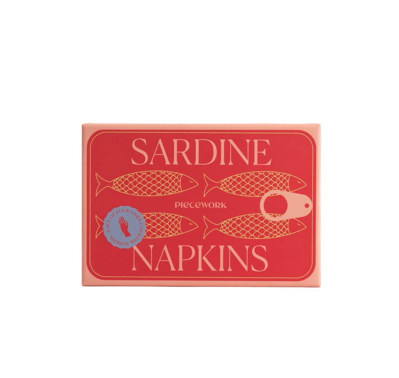 Sardine Cocktail Napkins - Set of 4