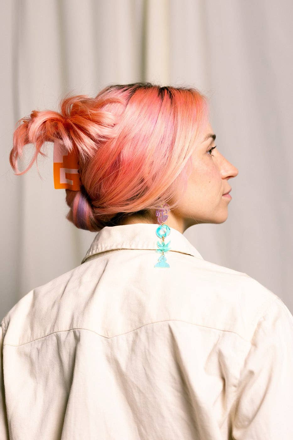 Greca Claw Clip - Pink