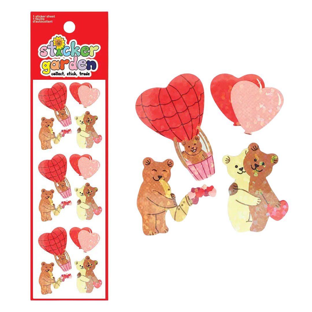 Speckled Love is in the Air Bears Stickers