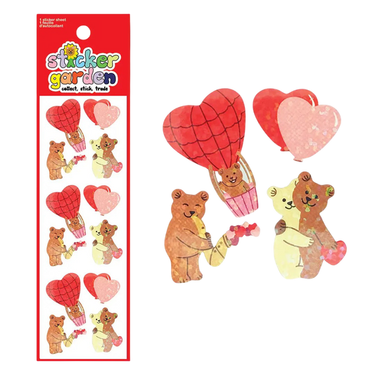 Speckled Love is in the Air Bears Stickers