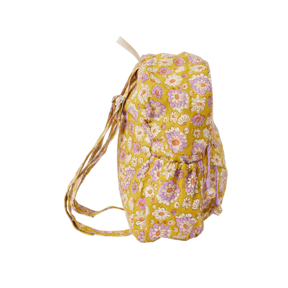Block Print Backpack - London Olive