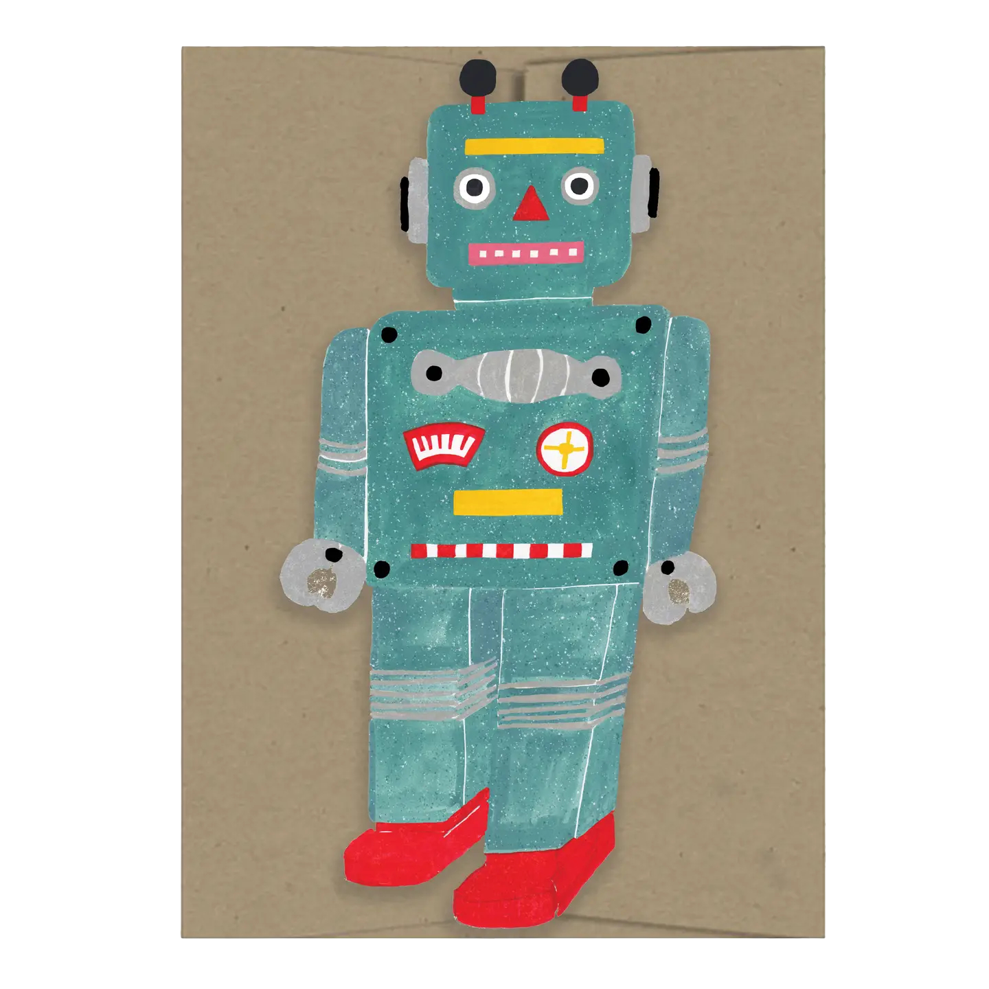 Little Robot Die Cut Card