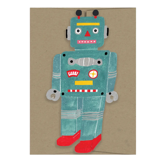 Little Robot Die Cut Card