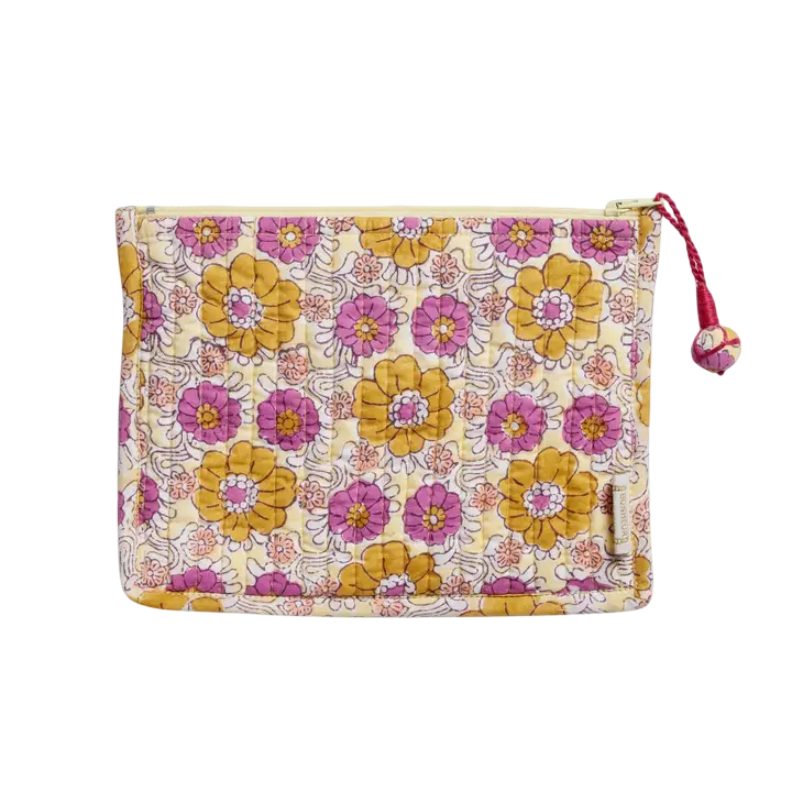 Block Print Zip Pouch - Small