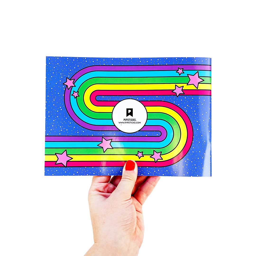 Retro Rainbow Sticker Collector Book