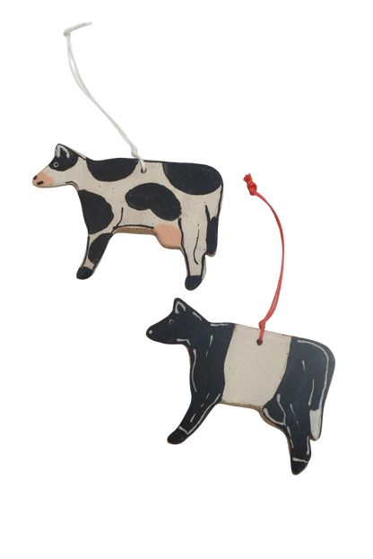 Ceramic Cow Ornament