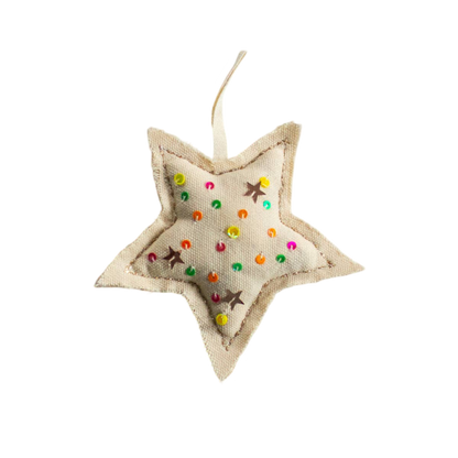 Neon Sequin Star Ornament