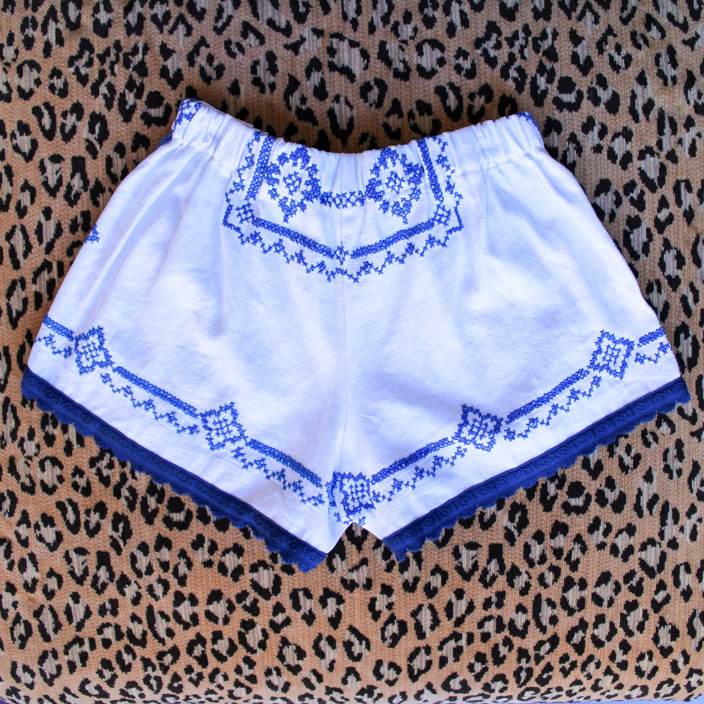 Embroidered Italian Dolphin Shorts - One of a Kind