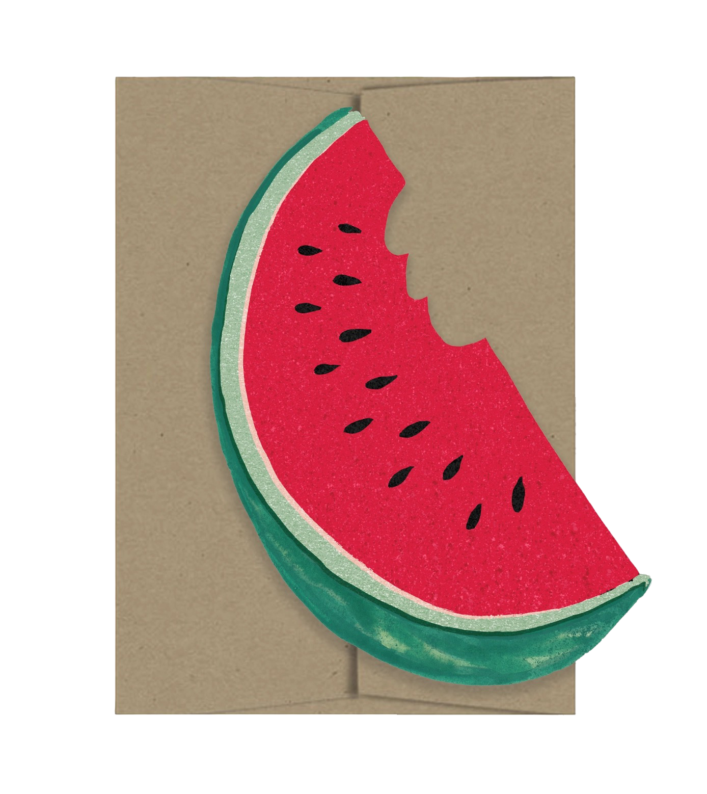 Watermelon Die Cut Card