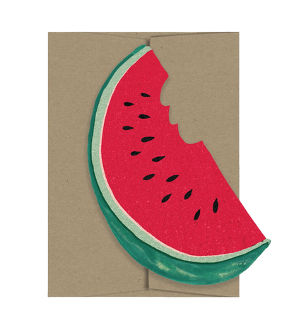 Watermelon Die Cut Card